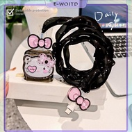 KLL เคสป้องกันสำหรับ iPhone 17 16ที่ชาร์จ18W 20W Hello Kitty ป้องกันการแตกหักสายชาร์จป้องกัน