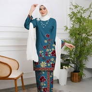New! Ready Stock Ironless Kurung Batik Citra Lestari Moden Floral Grace Fashion Muslim A969-87