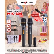 Mic Tanpa Kabel 2pcs ~ Advance MIC-206 / 207 / 208Profesional 2 Mic Wireless Microphone Karaoke Bisa