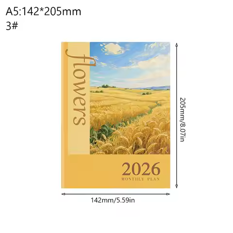 A4 A5 2026 Schedules Notebook 24 Sheets Work Efficiency Planner Notebook Life Check-in Learning Plan