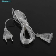 [READY STOCK] Power Extension Cord Standard For Holiday Christmas Lights LED String Light Fairy Lights Cable Plug Transparent Extension Cable