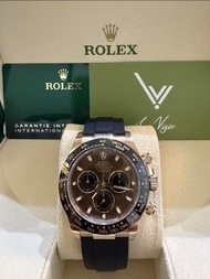 （Sold) 2021年勞力士 Rolex 116515 116515LN New Choco 朱古力面膠帶地通拿 Rosegold Oysterflex Daytona