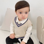 Baby Vest New College Style Boys Girls Cotton Autumn And Winter Outer Wear Knitted Vests