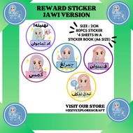 Reward Sticker JAWI | Teacher Reward Sticker for Student | Cute Reward Sticker Book | (BSVJS3-B)