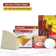 Coffee Filter Paper V01 V02 Round Coffee Filter Paper 60mm Mocha Pot Filter Paper V60 V40