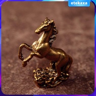 [Etekaxa] Horse Figurine Lucky Artwork Desktop Horse Ornament Micro Landscape Figurine