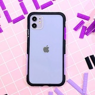 送品牌掛繩 iPhone 11系列 NMD抗汙防摔手機殼-黑好日紫