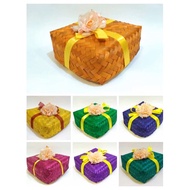 Bamboo Basket Color 22x22cm (without ribbon) (not ribbon)