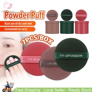7pc/box Dry Wet Dual-use Foundation Sponge/Dual Side Usage Air Cushion Make Up Puff/Makeup Sponge/Ma