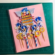 Birthday Cake Topper Cartoon Sonic