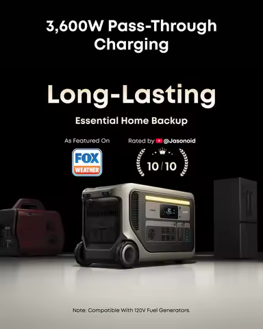 Portable Power Station - 3,072Wh | 3,600W TOP RATED Anker SOLIX F3000