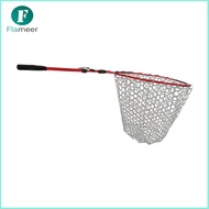 Fish Catching Net Fish Landing Net Pool Skimmer with Handle Quick Dry Portable Fish Releasing Net fo