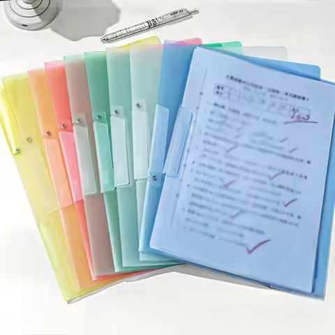 Durable Waterproof Colorful File Folder Convenient Rotating Side Open Buckle Design Foldable Cover S