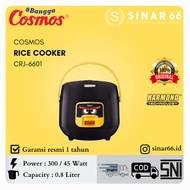 cosmos crj-6601 jar rice warmer cooker 0.8l 0 8l magic com - hitam