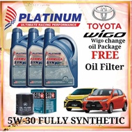 Toyota Wigo Change oil Package Platinum 5W-30 Fully synthetic Engine Oil