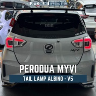JOYC V5 Perodua Myvi 2018 - 2025 lampu belakang ALBINO Tail Lamp Full Clear Albino white light bar
