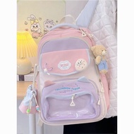 Transparent Ita Backpack Multi-Compartment Large Capacity 15-Inch Laptop Student Bag