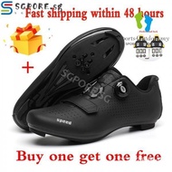 [SGPORE.sg]Cycling Shoes for Men Women Road Riding Shoes Rotating Shoe Buckle Breathable Cleat Compatible SPD Look Delta Indoor Cycling Spin Shoes BL2Y