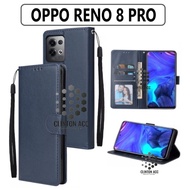 Case HP OPPO RENO 8 PRO FLIP WALLET LEATHER WALLET SOFTCASE PREMIUM FLIP COVER Saung Open Close FLIP CASE OPPO RENO 8 PRO