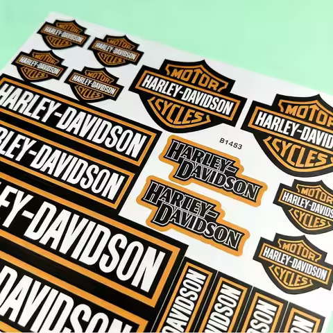 Universal Motorcycle Sticker Helmet Tank Vinyl Decal Set Harley Davidson