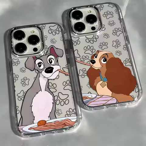 Cartoon Lady And The Tramp Phone Case for Samsung Galaxy S25 S24 S23 S22 S21 S20 Note20 FE Ultra Edg