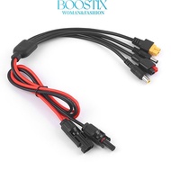 BOOSTIX  Wire, 30A 1m Length  Panel Extension Cable, Connector 4 in 1 MC4 to DC5521 7909 XT60 Female