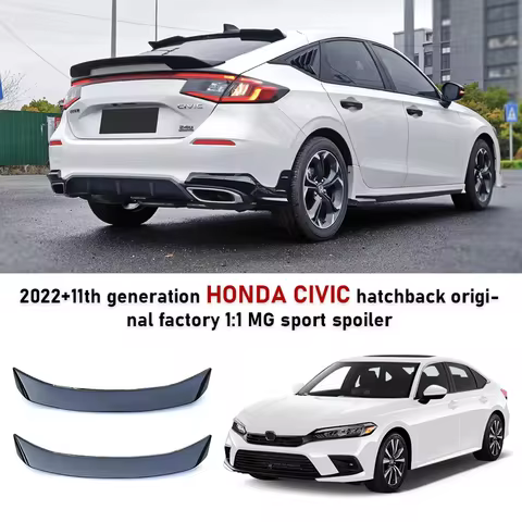 MG Sport Spoiler For Honda Civic Hatchback Gen 11th 2022+ Glossy Sport Body Kit rear Spoiler Honda A