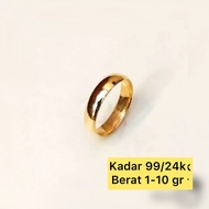 Cincin tunangan 24k emas asli