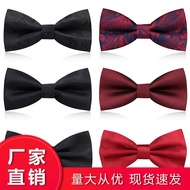 Men men Bow Tie Male Groomsmen Groom Burgundy Black Bow Tie Formal Dress Wedding Wedding British Kor