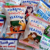 ASSORTED 10 PCS Mini Teacher's Day Chip Bag | Personalized Snack Bag for Schol l Gift ideas, Cute
