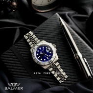 BALMER | 7918G SS-15 Sapphire Men's Watch with Blue Dial Silver JUBILEE Stainless Steel Official War