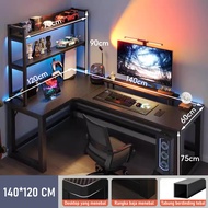 KUCA โต๊ะคอม โต๊ะเกมมิ่ง 160/140/120CM ขาโลหะแข็งแกร่งรุ่นพิเศษ L พื้นผิวคาร์บอนไฟเบอร์ GamingTable[