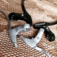 HANDLE REM SEPEDA JAPAN RETRO BRAKE LEVER SILVER CHROME BLACK - bicycle storeku