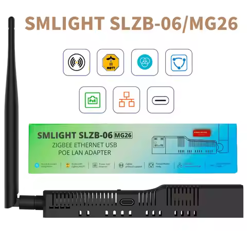 SMLIGHT SLZB-06MG26 Zigbee 3.0 to Ethernet,USB,WiFi Gateway Coordinator With POE,Works With Zigbee2M