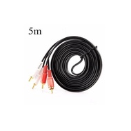 สายRCA 2ออก2 Audio Video Cable 5เมตร(สีดำ)