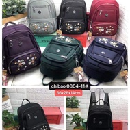 tas wanita ransel chibao kembang kode 0804-11/tas selempang chibao/tas - abu-abu