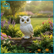 Fityle Realistic Owl Figurine Textured Owl Statue Unique Long-Lasting for Gardeners Patio
