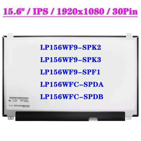 IPS Laptop LCD Screen LP156WF9-SPK2 Fit LP156WF9-SPK3 LP156WFC-SPDA LP156WFC-SPDB LP156WF9-SPF1 eDP 