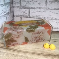 古典優雅花朵強化壓克力面紙盒 classical paper box