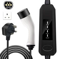EV Charging Cable Type 2 UK Plug 3 Pin Electric Vehicle Car Charger Portable 13A