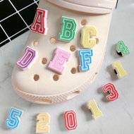 Colorful Letter jibits Charm Shoes Pin Jibitz crors 1-9 Number Buckle Jibits design Accessories for 