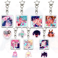 ‌ALIEN STAGE Star Keychain String Cartoon Couple Set Figure Luka Hyuna Keyring Pendant Image