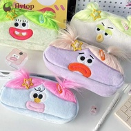FLYTOP Trendy Funny Shaped Pencil Case DIY Hair Styling Meme Design Stationery Bag Study Motivation 