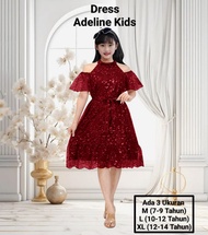 Dress Kondangan Anak Perempuan Dress Adeline Kids 7-14 Tahun Gaun Abg Cewek Dress Natal