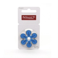 ReSound GN Size 675 Hearing Aid Battery (1 Pack of 6 Cells)