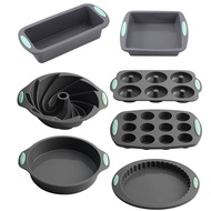 Silicone Bread Muffin Mold Heat-Resistant Oven Tray Non-Stick Kitchen Baking Tray Cake Pan Set Cake