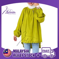 LALEESA TB465495 BLOUSE GHAZIYA Elastic Cuff Solid Blouse Muslimah Blouse Women Blouse Plus Size Baju Raya 2024