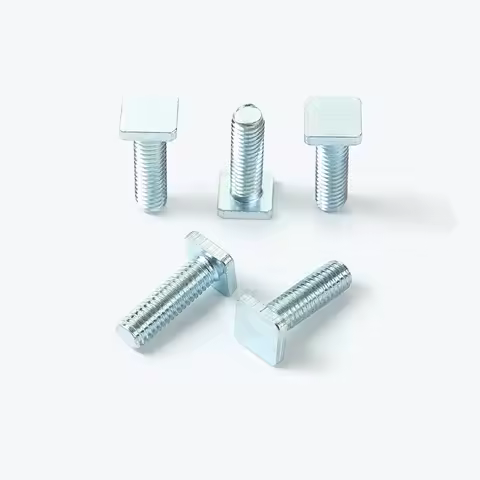 Zinc Plate Carbon Steel Square Head Bolts M4 M5 M6 Square Head T Bolt Galvanized Square Head Slider 