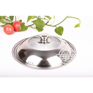 Ready Stock Visible Pot Lid Wok Steamer Multi-Purpose Pot Lid 24cm-40cm Stainless Steel Inlaid Tempered Glass Com