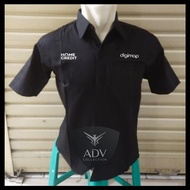 KEMEJA DIGIMAP Shirt Digimap Home Credit Black Short Sleeve Men's Uniform